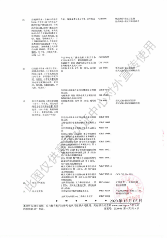 CNAS 产品认证 认可证书附件03