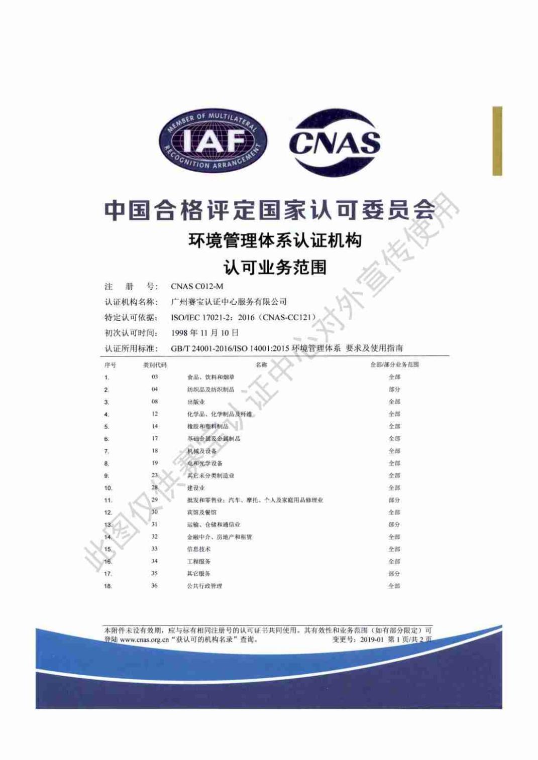 管理体系认可证书02