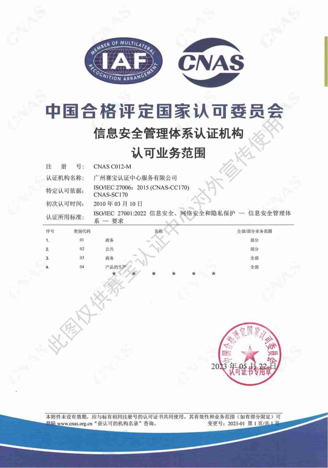 管理体系认可证书06