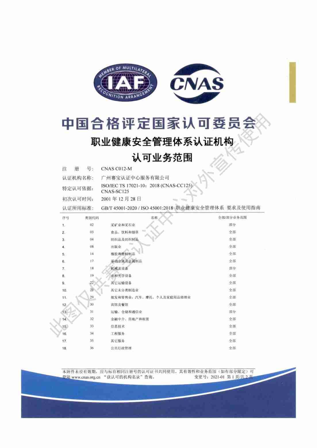管理体系认可证书08